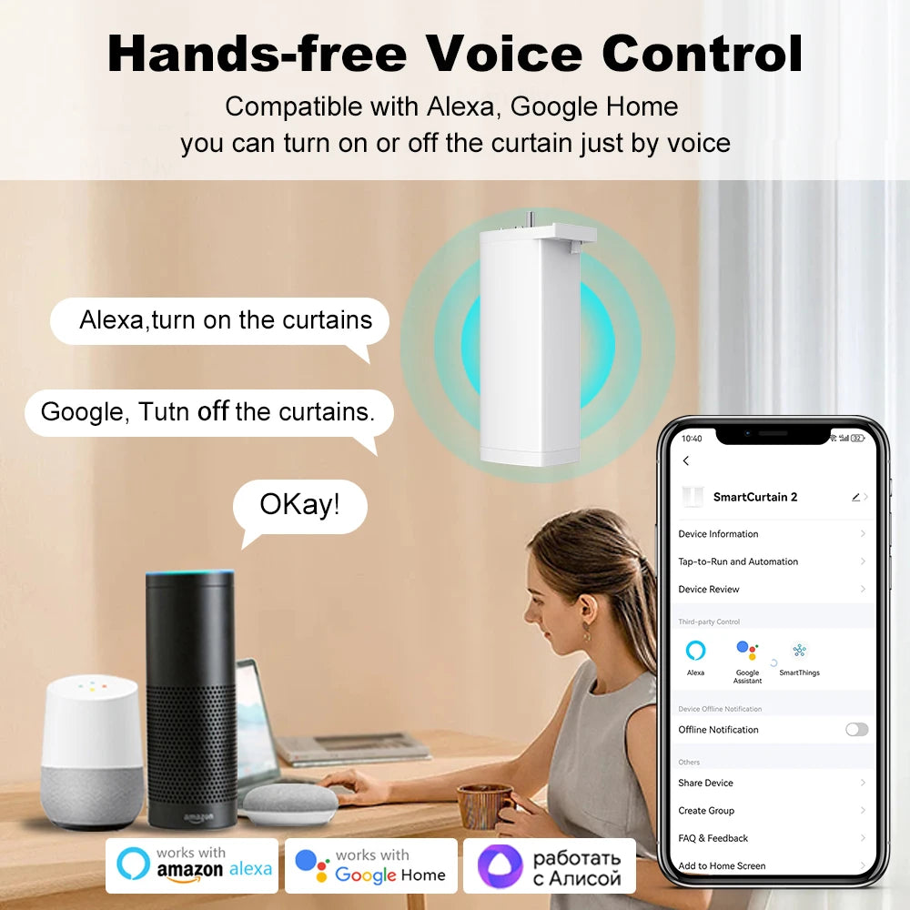 Automatic Smart Curtain Motor with Remote & App Control