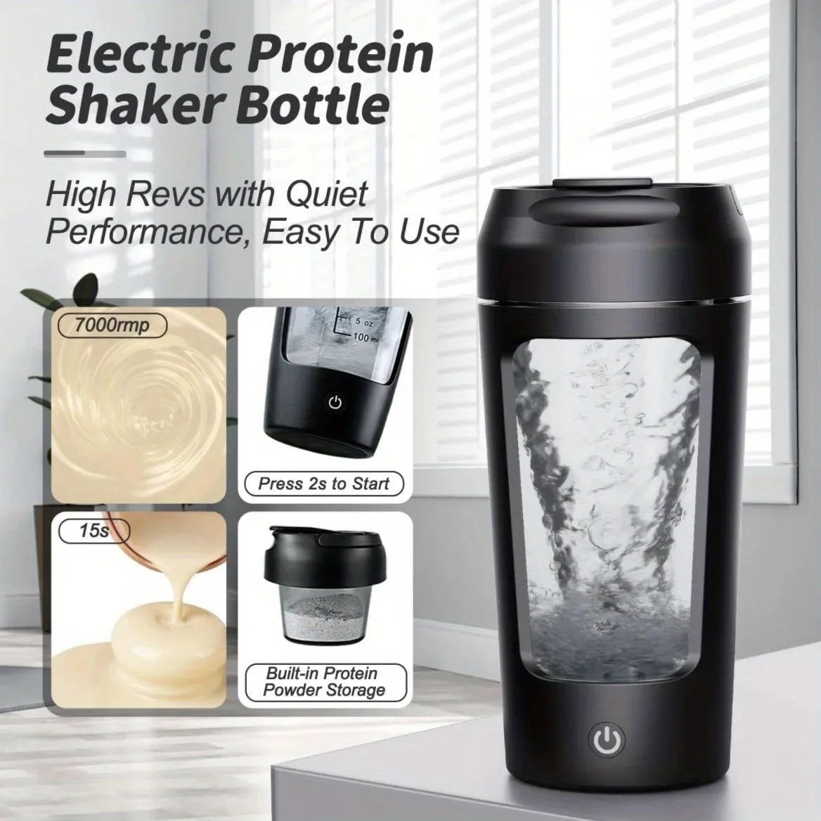 Automatic Protein Shaker Bottle